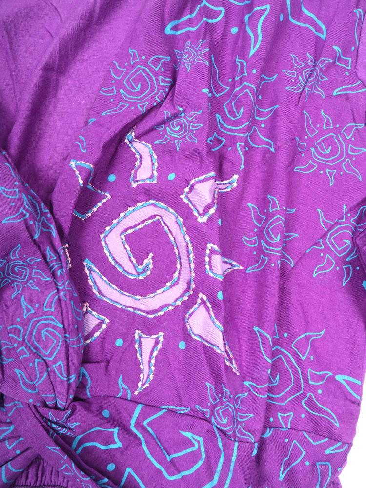 Top cruzado de manga campana y estampado solar CAEV58