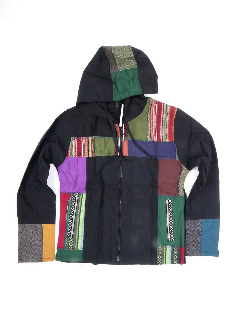 Sudadera patchwork hombre con capucha CHEV100