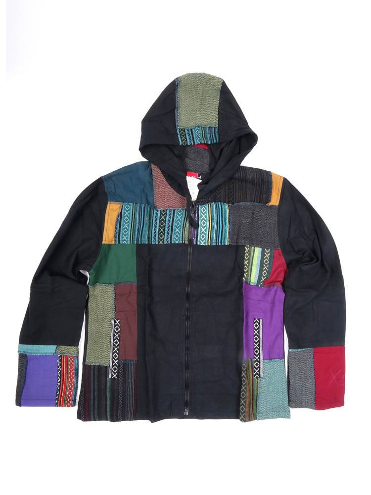 Sudadera patchwork hombre con capucha CHEV100