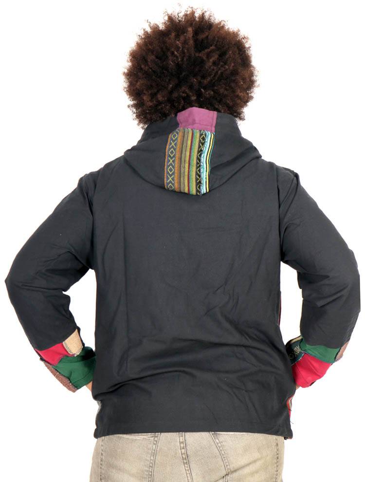 Sudadera patchwork hombre con capucha CHEV100