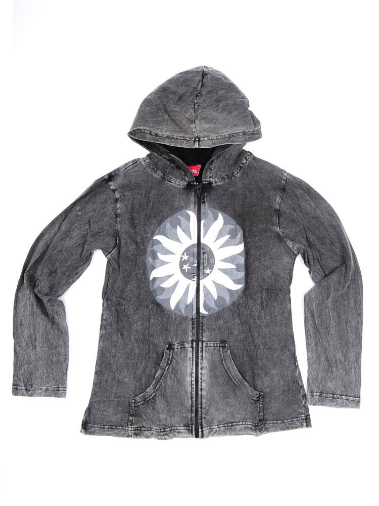 Sudadera sol y luna de espíritu libre CHEV101 color Gris