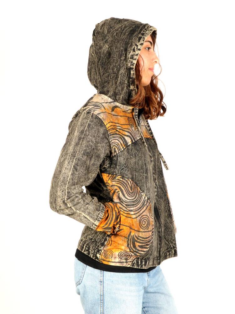 Chaqueta Lavada a la Piedra con Estampados Étnicos CHEV114