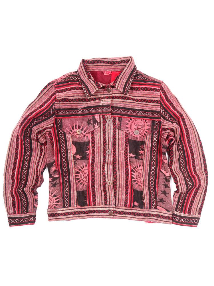 Chaqueta étnica sol y luna CHEV31 color Rojo