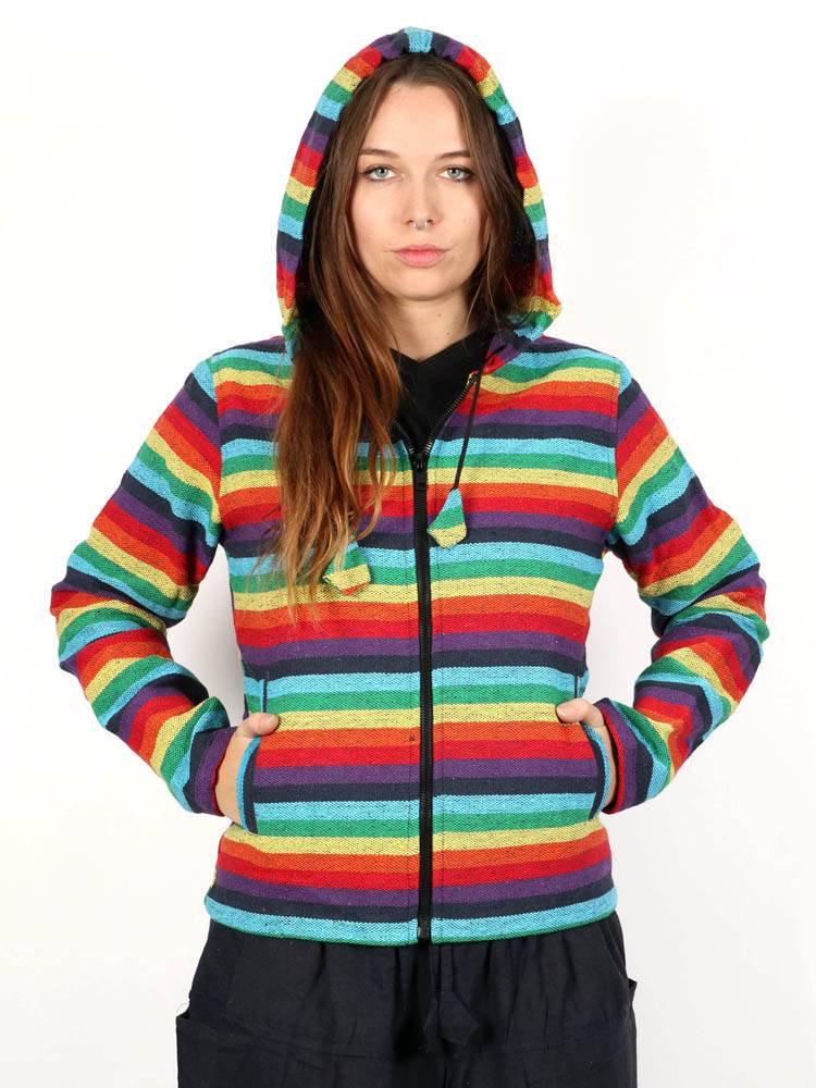 Depresión Hacia abajo Corresponsal ▷ Chaqueta Hippie Rainbow | ZAS CHEV70