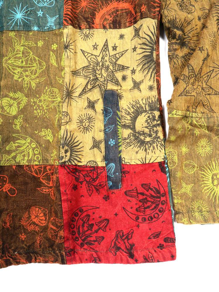 Sudadera patchwork ligera con capucha CHEV96