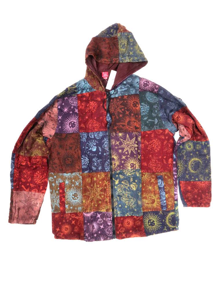 Sudadera patchwork sol y luna con alma artesanal CHEV97