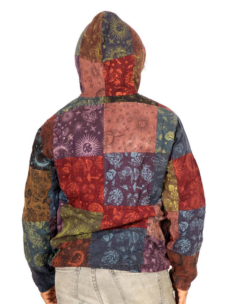 Sudadera patchwork sol y luna con alma artesanal CHEV97
