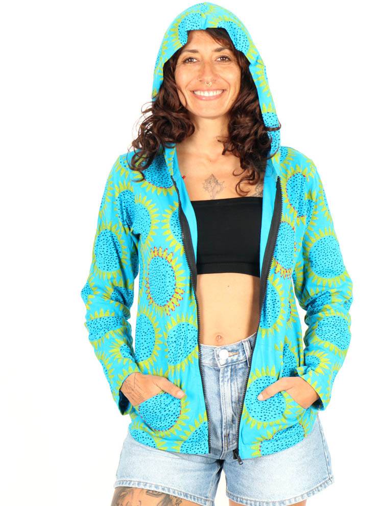 Sudadera de soles con detalles en crochet CHEV98