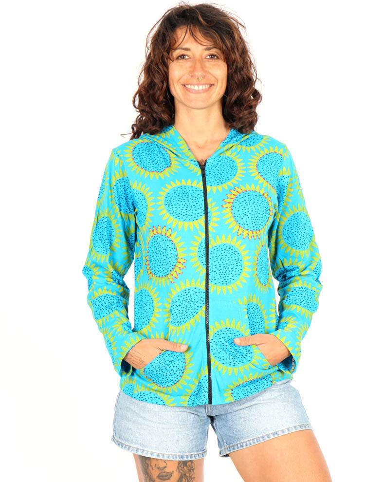 Sudadera de soles con detalles en crochet CHEV98