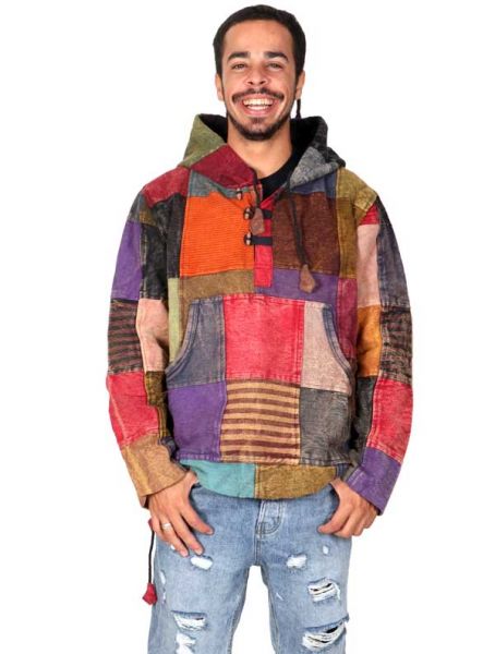 Sudadera Hippie Patchwork. CHHC30 - ZAS Ropa Hippie