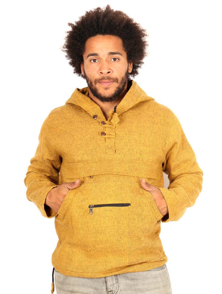 Sudadera Lisa de Loneta Tipo Canguro CHHC44