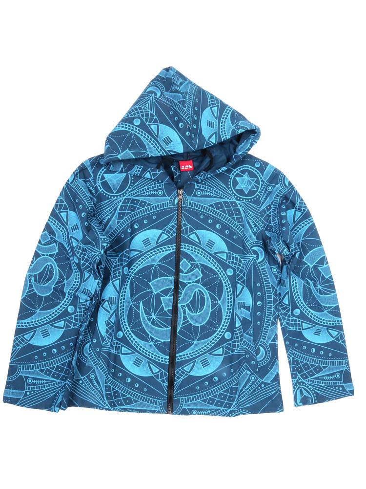 Chaqueta Bohemia Estampado Om CHHC58 color Azul