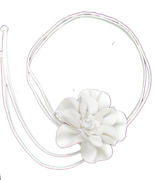 Cinturón flor cuero pa, con cordón de piel pa y motivo central con forma de flor [CIPO03] para comprar al por Mayor o Detalle en la categoría de Cinturones Llaveros