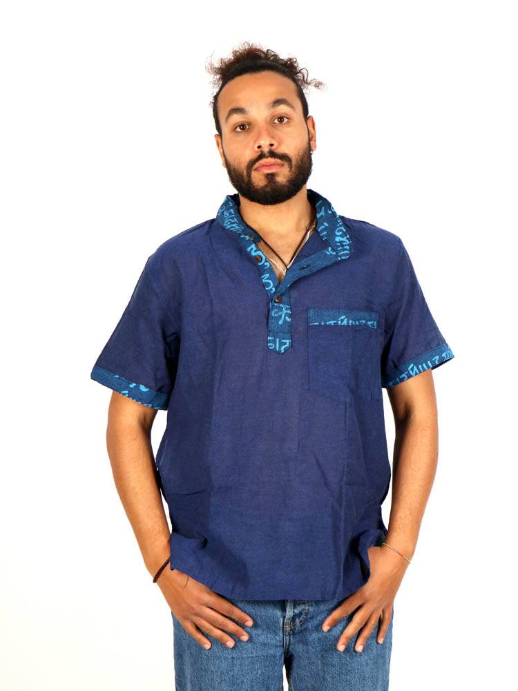 Camisa hippie Mantra Estampado [CMEV07] para comprar al por Mayor o Detalle en la categoría de Camisas Manga Corta