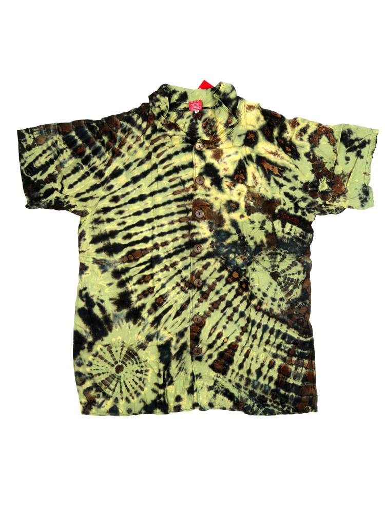 Camisa Tie Dye bicolor Unisex CMJU03-M color Verde