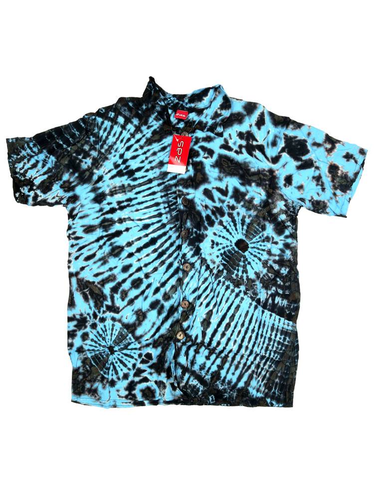 Camisa Tie Dye bicolor Unisex CMJU03-M color Azul
