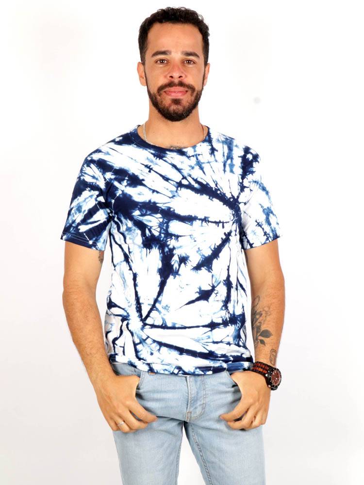 Camseta hippie Tie Dye Indigo [CMMF02] para comprar al por Mayor o Detalle en la categoría de Camisetas T-Shirts