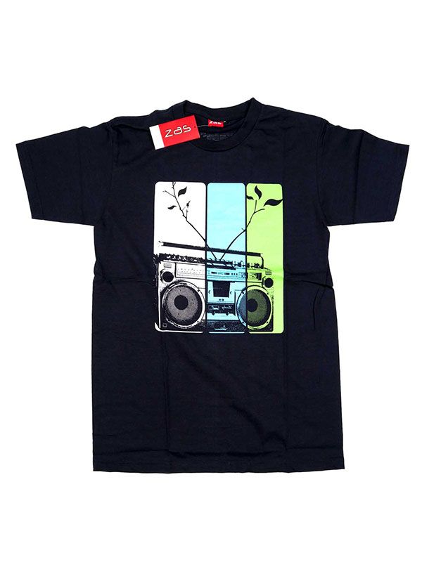 Modelo: Azul Camisetas T-Shirts - Radio cassete, camiseta algodón CMSE12 - Modelo Azul