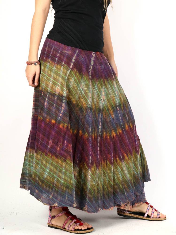 Falda Hippie multicolor cruzada [FAEV18] para comprar al por Mayor o Detalle en la categoría de Faldas y Minifaldas