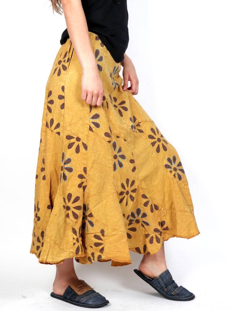 Falda de Volantes con Flores [FAEV23] para comprar al por Mayor o Detalle en la categoría de Faldas y Minifaldas
