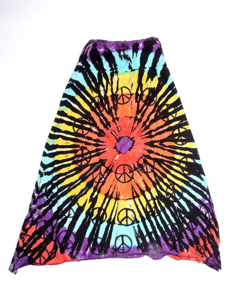 Falda Hippie larga Tie Dye Circular FAEV26 color Multicolor