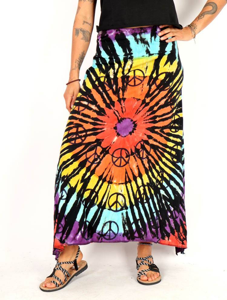Falda Hippie larga Tie Dye Circular FAEV26