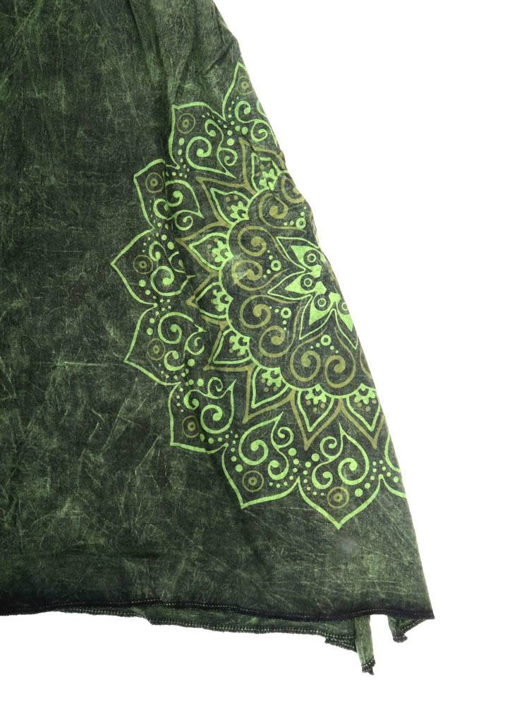 Falda Larga Asimétrica con Estampado Mandala FAEV27B