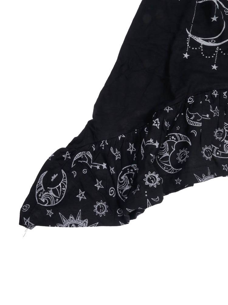 Falda asimétrica sol y luna de esencia bohemia FAEV40