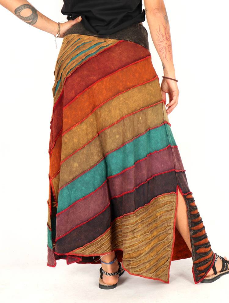 Falda larga patchwork espíritu libre FAEV45