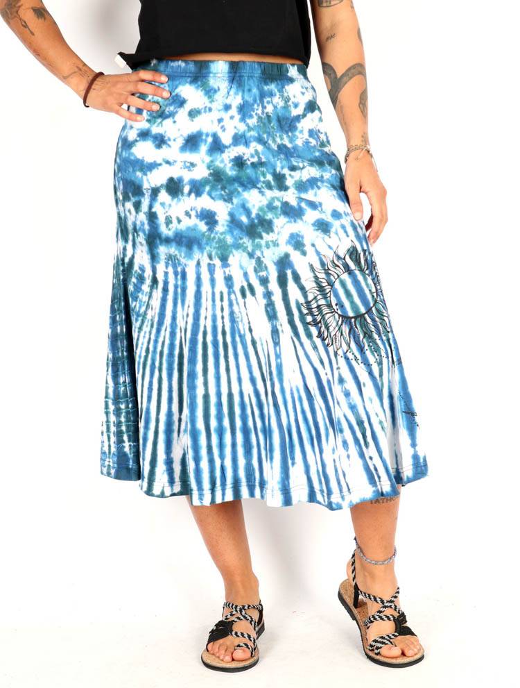 Falda midi tie-dye sol y luna FAEV46
