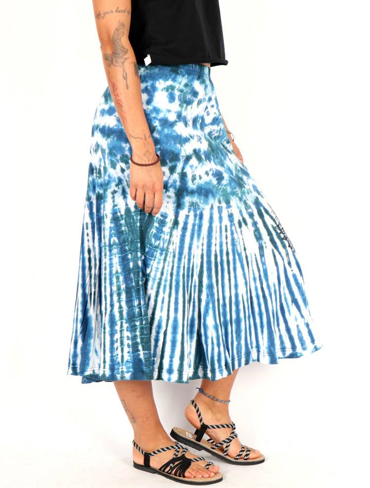 Falda midi tie-dye sol y luna FAEV46