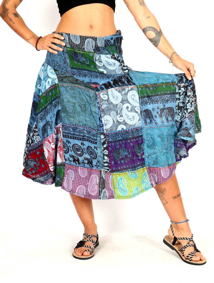 Falda patchwork alma viajera FAEV47