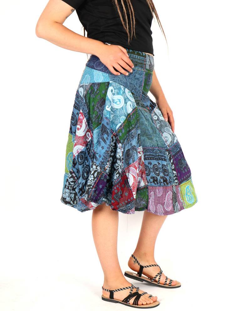 Falda patchwork alma viajera FAEV47
