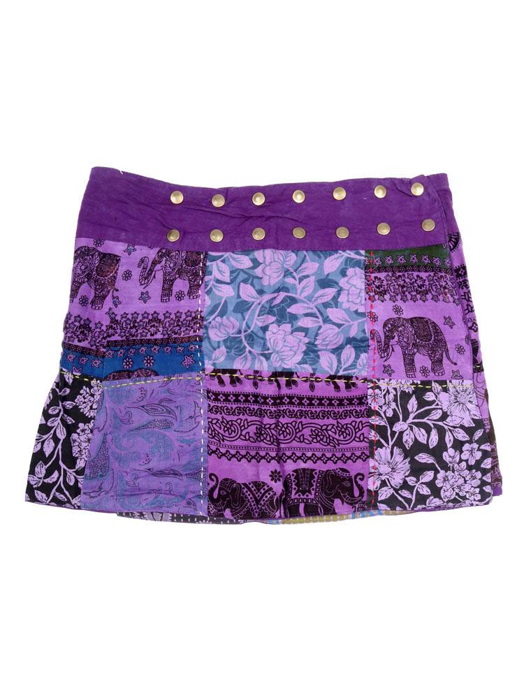 Minifalda patchwork carácter único FAEV48 color Morado