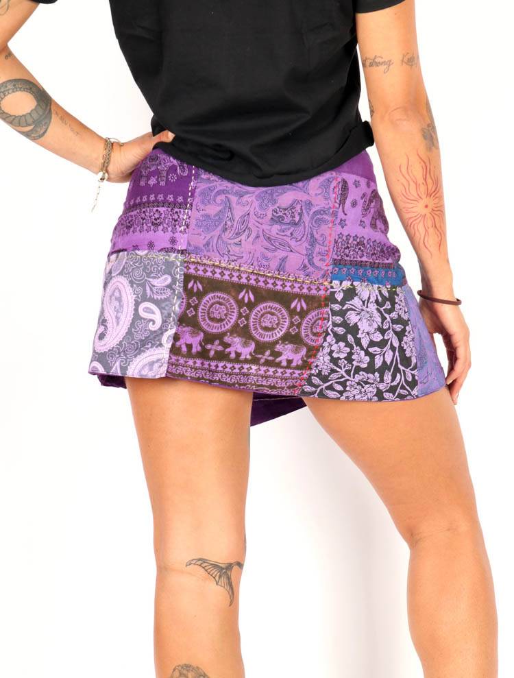 Minifalda patchwork carácter único FAEV48