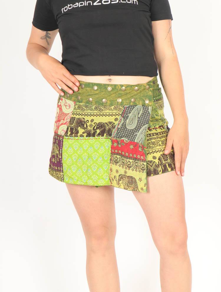 Minifalda patchwork carácter único FAEV48