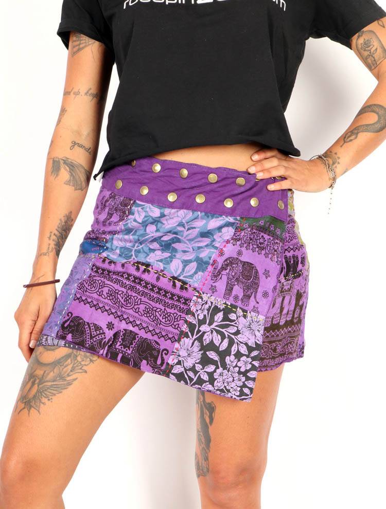 Minifalda patchwork carácter único FAEV48