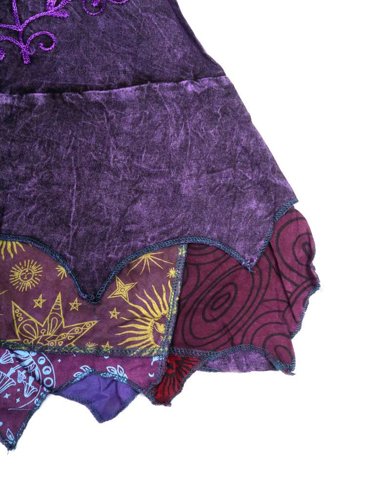 Falda midi bordada con alma artesanal FAEV49