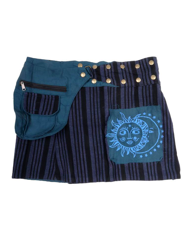 Minifalda alma libre de rayas con bolsillo FAEV50 color Azul