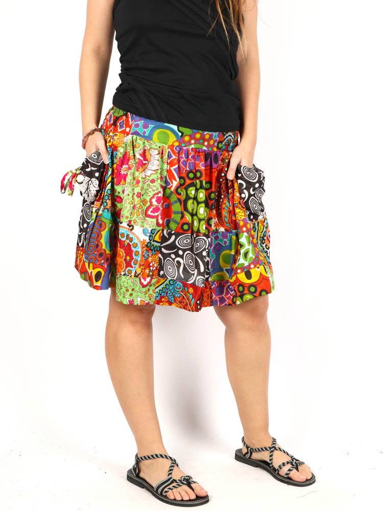 Falda hippie corta best sale