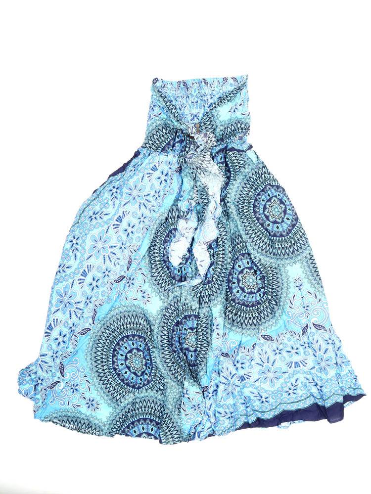 Falda Vestido con Hebilla de Coco FAPI02 color Azul ci