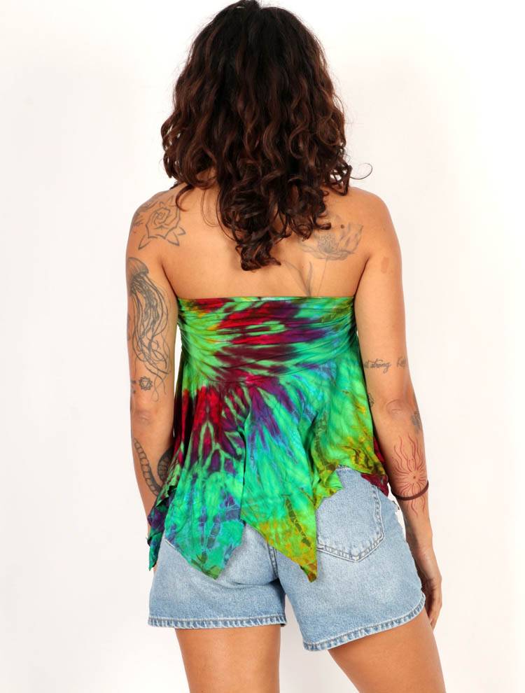 Minifalda/Top hippie Tie Dye con Picos FAPN02