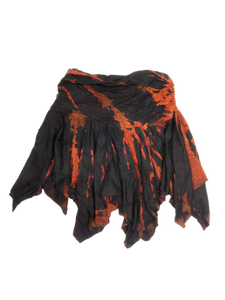 Minifalda/Top hippie Tie Dye con Picos FAPN02 color Negro