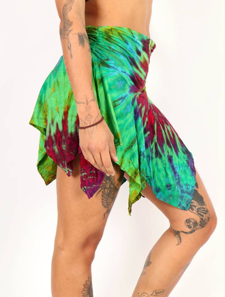 Minifalda/Top hippie Tie Dye con Picos FAPN02