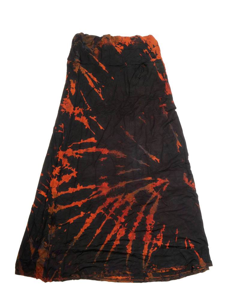 Falda/Vestido hippie Tie Dye Larga FAPN03 color Negro
