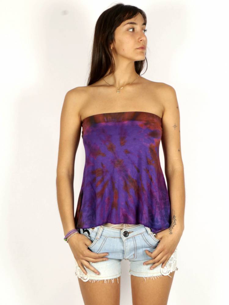 Top hippie Tie Dye con vuelo [FAPN06-T] para comprar al por Mayor o Detalle en la categoría de Camisetas - Blusas - Tops