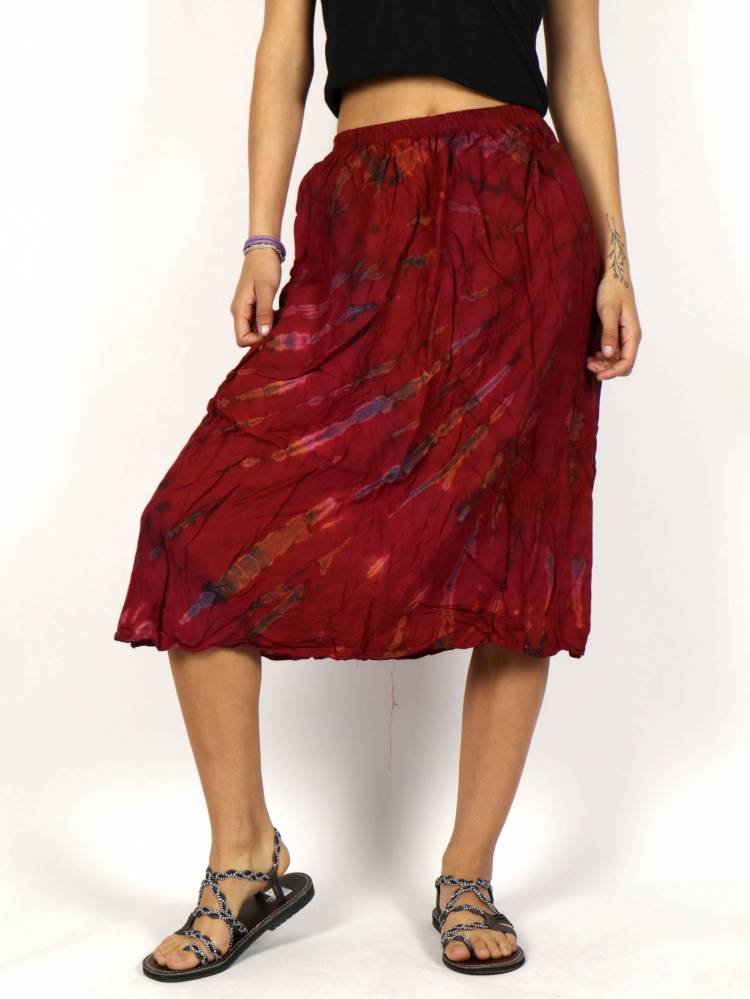 Falda hippie Tie Dye con vuelo [FAPN07] para comprar al por Mayor o Detalle en la categoría de Faldas y Minifaldas