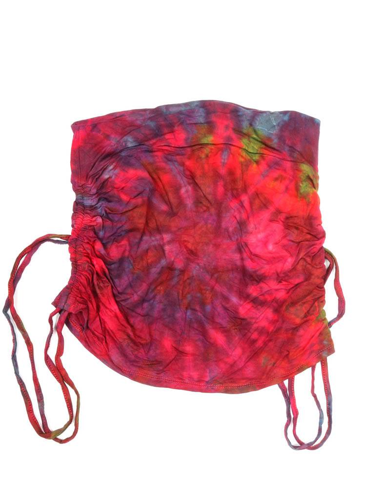 Minifalda/Top Hippie Tie Dye Ajustada FAPN09 color Rojo