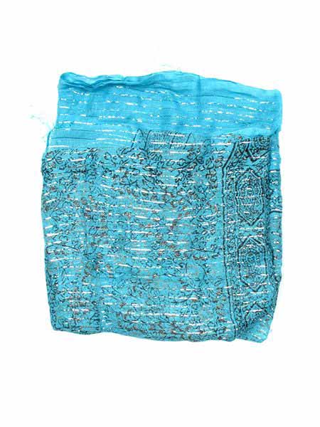 Modelo: Azul 2 Pañuelos Fulares y Pareos - Foulard viscosa, cuadrado, FUKA07 - Modelo Azul 2