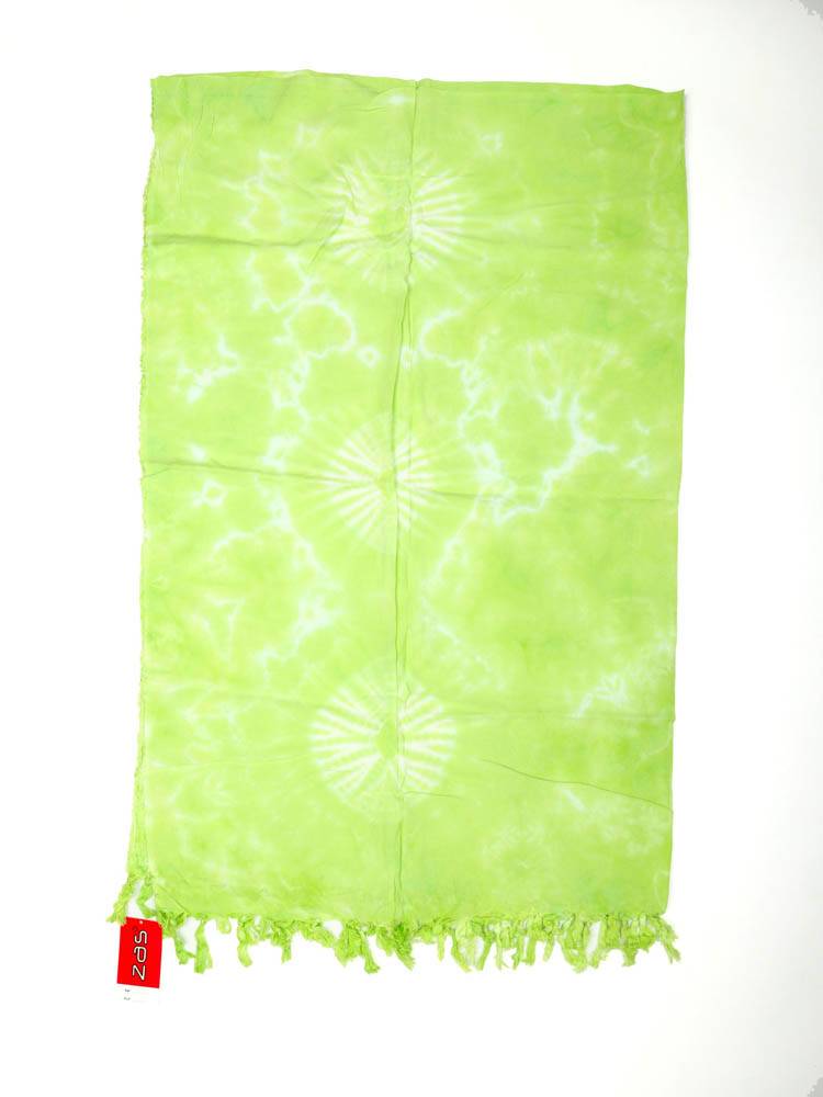 Pareo de rayón Tie Dye FUPN03 color Verde